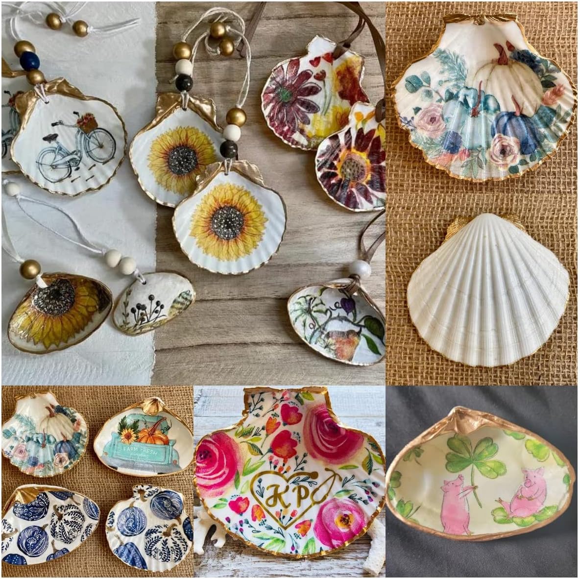 20 PCS Large Scallop Shells 4-5 inch Natural White Scallop Shells from Sea Beach for DIY Craft Decor